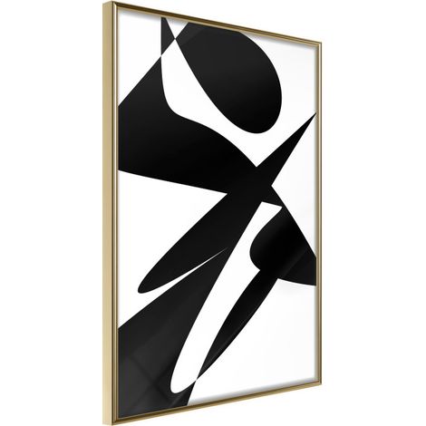 Affiche Murale Encadrée "Good and Evil" 30 x 42 cm Or