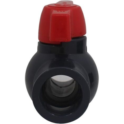 Valves en PVC à fixation adhésive, 20, 25, 32, 40, 50, 63, 75, 90 et 110 mm, robinets sphériques adaptés aux piscines. (1/4)