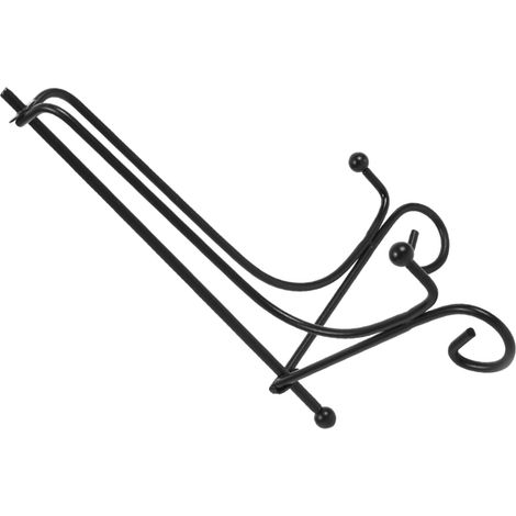 Chevalet en fer noir de 25 cm (1 pièce) - Présentoir classique pour bol, assiette, cadre photo, livre ou autre objet d'art (1/5)