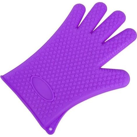 Ofenhandschuh, hitzebeständige Silikon-Grillhandschuhe, Topflappen, Grillhandschuh, Küchenhandschuh, 1 Stück, HG99 - Typ (1/4)