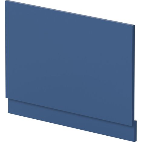 800mm Straight Reversible Bath End Panel & Plinth - Satin Blue