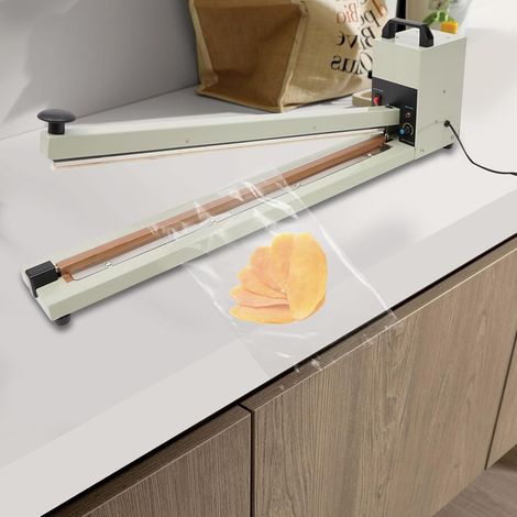 Machine à Sceller 600 mm, Thermoscelleuse 750 W, Soudeuse avec 8 Niveaux de Température, Largeur de Joint 3 mm, Idéale Pour Maison, Boulangeries, Cafés et Petits Commerces (1/5)