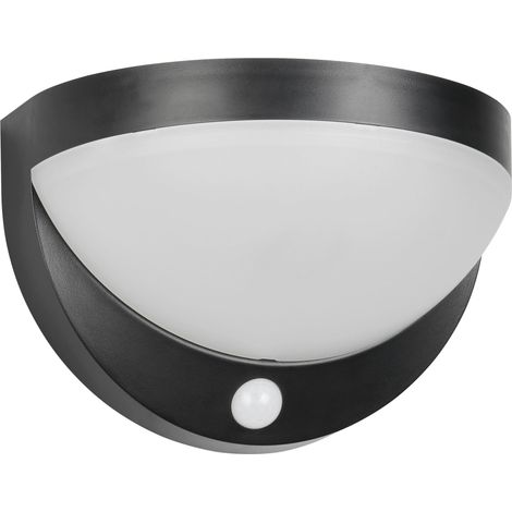 LED Applique murale d’extérieur COBRE R24716132, Plastique Noir mat, LED 8 Watt, Hybride Solaire/Batterie, Capteur crépusculaire, Capteur de mouvement (1/5)
