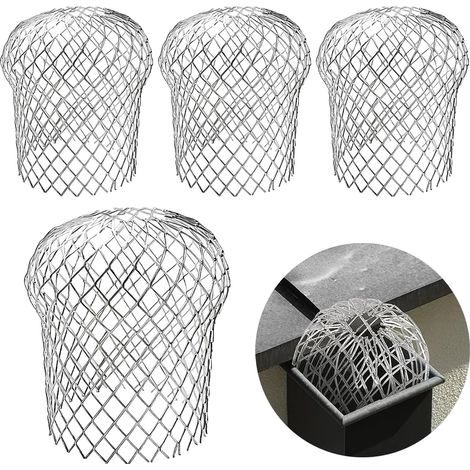 Filtre Gouttière 4 Pièces Crapaudine de Gouttière en Aluminium Grille Protection Gouttière Protections de Tuyau de Descente Gardes de Gouttière en Métal Protection Gouttiere Feuilles (1/5)