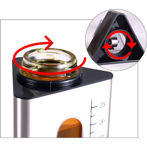 Vaporisateur d'huile rechargeable, distributeur d'huile et de vinaigre, flacon pulvérisateur avec graduations pour la cuisine et le barbecue (1/5)