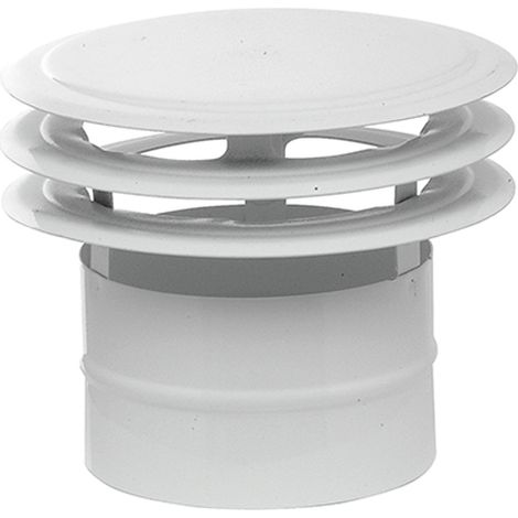 Deflector de ventilación Mirtak Acero Esmaltado De discos Ø 110 mm Blanco