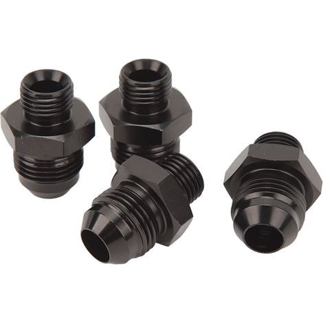 4 raccords mâles ORB 1500PSI en alliage d'aluminium, adaptateur O-Ring multipurpose pour rampe à carburant, refroidisseur d'huile, pompe à carburant, 6AN-8AN (1/5)