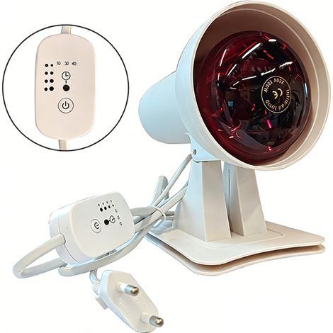 Lampe de table infrarouge, lampe chauffante rouge, avec minuterie, réglage de la température et de l'angle, pour détendre les muscles fatigués. (1/5)