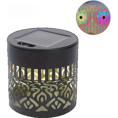 (Multicolore - 1 pièce) Applique murale solaire tournesol décorative pour jardin, terrasse, clôture, allée, éclairage nocturne de la maison (1/5)