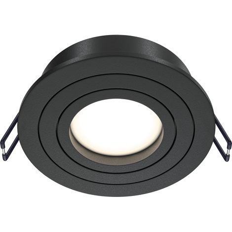 Spot encastré Maytoni Atom rond noir GU10 aluminium (1/5)