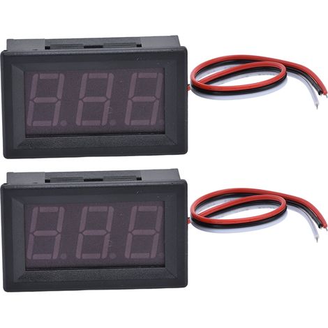 3-Draht-DC-Digitalvoltmeter mit 0,56-Zoll-LED-Digitalanzeigemodul (extern), 0–99,9 V, 2 Stück, blau (1/5)