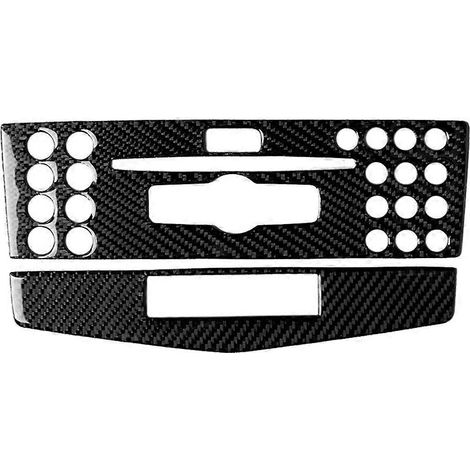 Embellecedor del panel de CD de la consola de fibra de carbono para Clase C W204 (1/5)