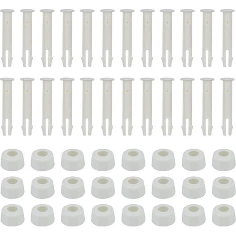 Lot de 24 broches pour piscine - 6 cm - Avec capuchon - Accessoires pour piscine