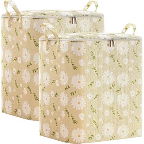 2 sacs de rangement en non-tissé boîte pour vêtements et couettes 210 L grande capacité sac déménagement portable (1/5)