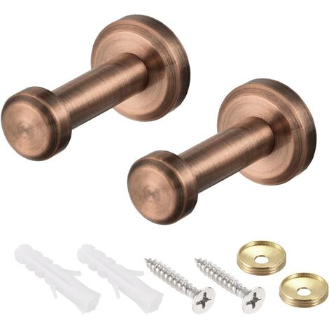 2 pièces. Wandhaken Handtuchhaken Wandmontierte Kleiderhaken Gebürsteter Kupferton (1/5)
