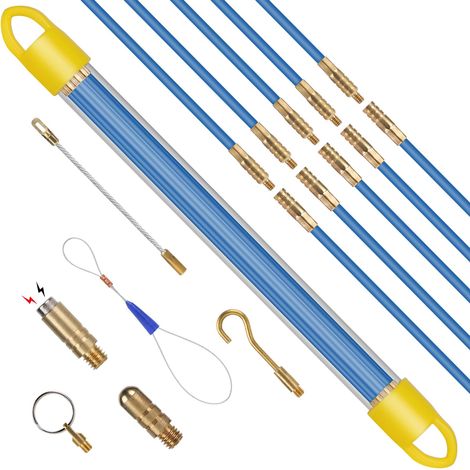 10 x Aiguille Tire Fil Électrique 33 cm Ø 4 mm, Flexible (1/5)