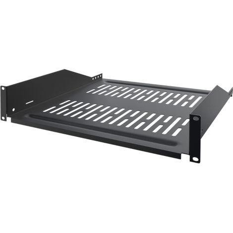 Plateau ajouré 400mm de profondeur 2 unités, pour coffret et baie 19"