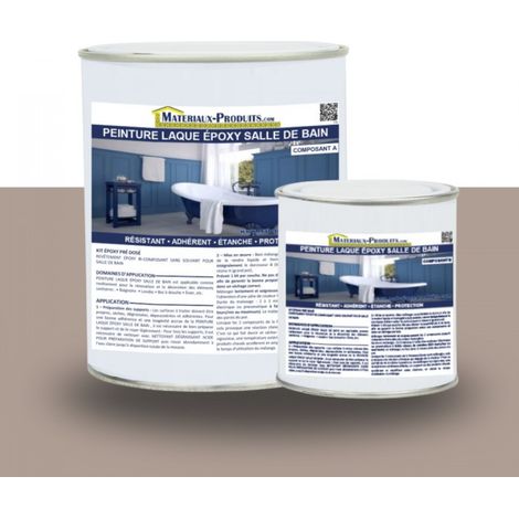 Peinture Laque Epoxy Salle de Bain - 1 Kg Taupe - MATPRO (1/5)