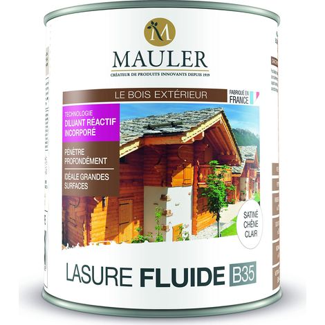 Lasure pour bois extérieur - 2,5L Satiné Chêne Clair - Protection UV et intempéries - B35 (1/5)