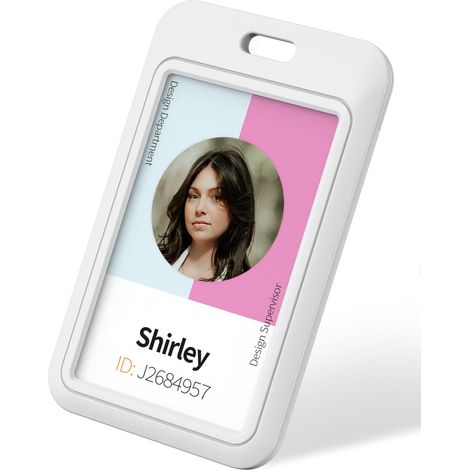 Lot de 3 Porte Badges Coulissants, Fenêtre Transparente, Plastique Robuste, Pour Carte Identité et Accès Bureau (1/5)