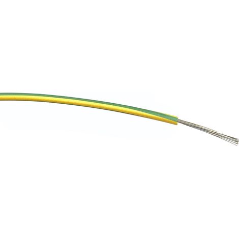 Fil électrique RS PRO BS4808 0,2 mm² 24 AWG, 1 kV c.a., PVC Vert/Jaune, 500m