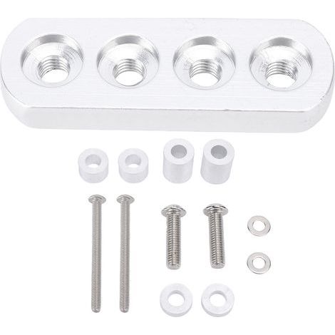 Jeffergarden Aluminum Alloy Motorcycle Steering Damper Stabilizer Support, Stylish Appearance, Enhanced Stability, Suitable for Scooters and Electric Bicycles, Silver (1/5)
