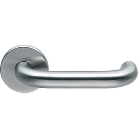 Poignée de porte sur rosace inox - Bec de cane - U19 - Normbau (1/3)