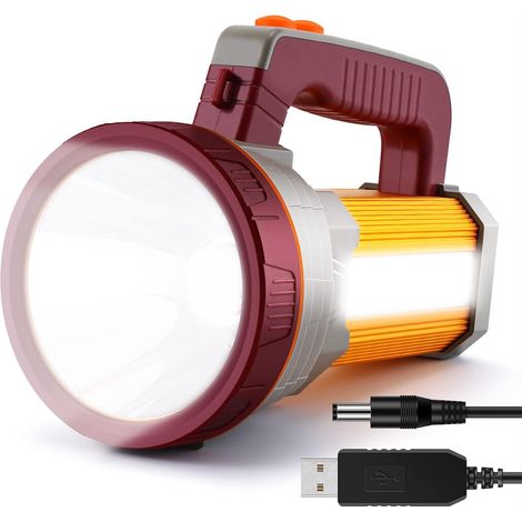 Lampe Torche LED Rechargeable Etanche, Puissante à LED super lumineuse 9000 mAh 7000 lumens Lampe Camping Projecteur Portable, Lanterne Torche pour Randonnée Ustellar (1/5)
