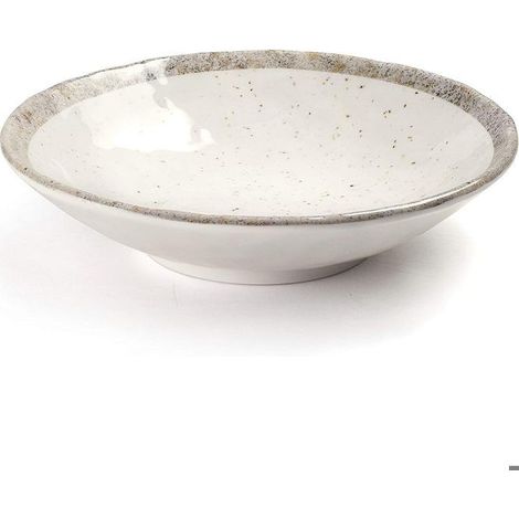 1 pièce plat rond en mélamine, diamètre 17,7 cm, hauteur 4,4 cm, résistant aux chocs, idéal pour service à table et présentation alimentaire