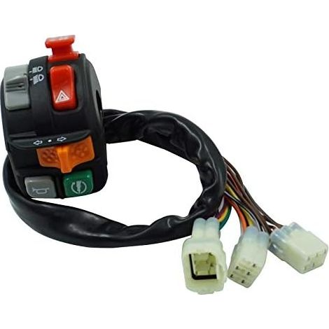 1 Interrupteur Guidon Moto 7/8", Commutateur Feux Klaxon, Câble 50 Cm Pour Can-Am Outlander (1/5)