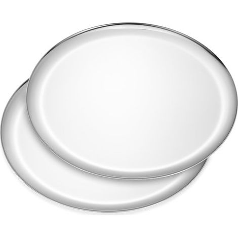 fuentes redondas de acero inoxidable de 17 cm, color plata, ideales para servir, acompañar ensaladas o asar al aire libre, picnics, acampadas (1/5)