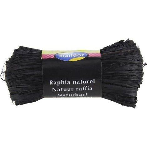 Clairefontaine Rafia Natural Negra Bobina 50 g 150 cm