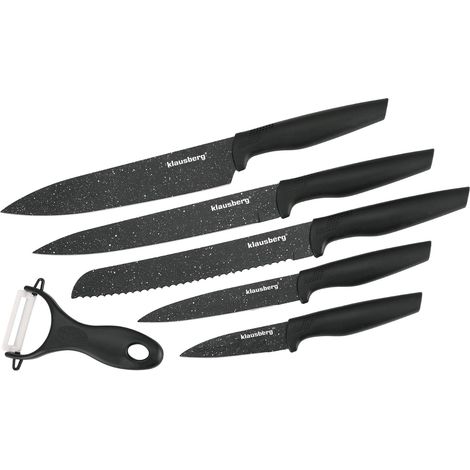 Juego de cuchillos de cocina KLAUSBERG KB-7613 de 6 piezas con revestimiento de mármol (1/5)