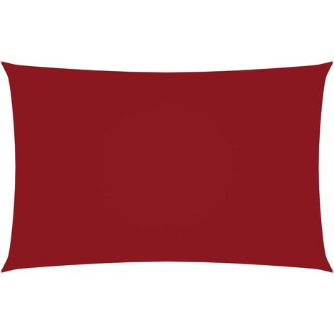 Vela parasol rectangular de tela Oxford 2 x 45 m roja 020009625