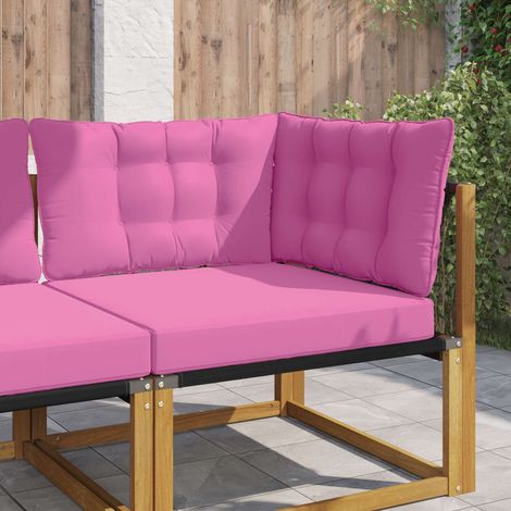 Sofakissen für draußen 3 pcs Rosa Polyester