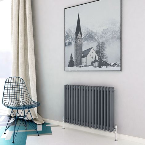 Biubiubath Traditional Cast Iron Radiator 600x830mm 3 Column Anthracite