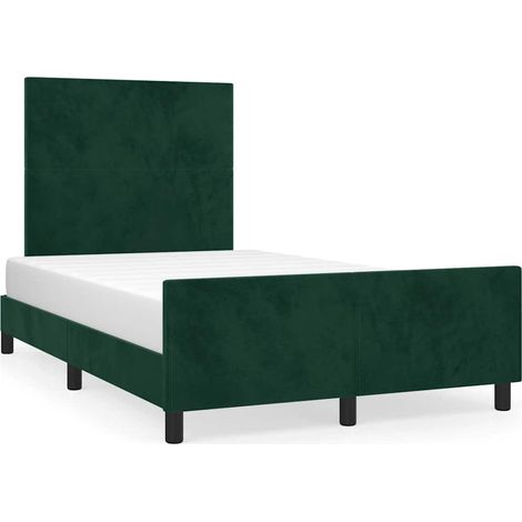 Maison Exclusive - Giroletto senza Materasso Verde Scuro 120x200 cm in Velluto (1/5)