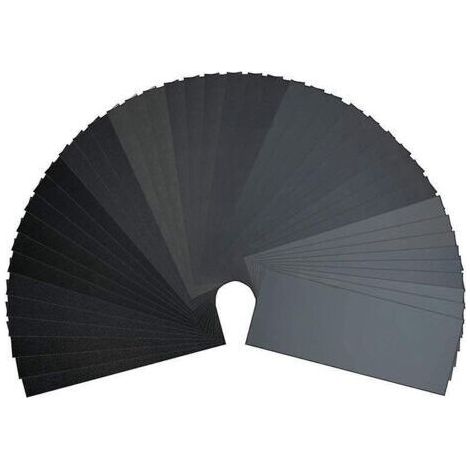 Assortiment de papier de verre humide/sec – 90 feuilles, grain 400 à 3000, 9 x 3,6 pouces – Idéal pour polir le métal, le bois et l'automobile (1/4)