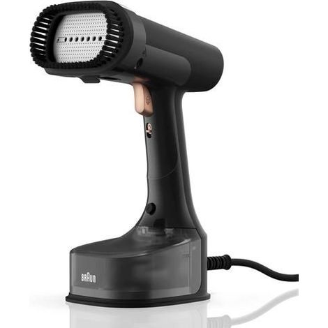 Braun QuickStyle 7 GS7077BK, fer à vapeur vertical avec semelle chauffante FreeGlide 3D, défroisseur avec chaleur rapide, débit de vapeur 35 g/min, capacité 250 ml, Cable 3 m, 1600W, noir (1/5)