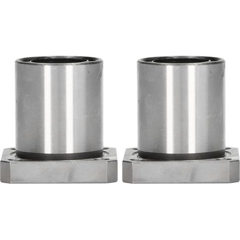 Lot de 2 roulements linéaires à bride carrée LMK20UU, alésage 20mm, diamètre extérieur 32mm, longueur 42mm, mouvement linéaire (1/5)