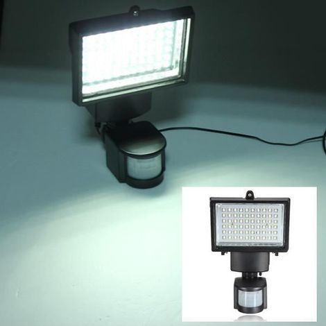 60LED Solaire Lampe Capteur Projecteur Appliqe Détecteur Mouvement Jardin Cour (1/4)