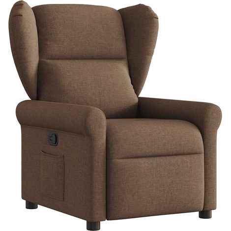 Maison Exclusive - Sillón reclinable de tela marrón (1/5)