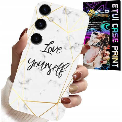Custodia per Samsung Galaxy A34 5G - marmo bianco con cornice dorata love YOU (1/5)