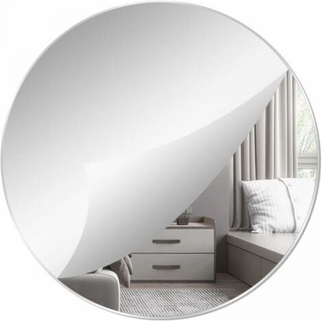40cm Miroirs muraux adhesif Miroir Cercle Miroir Plastique decoratif Miroir Acrylique Grand miroirs Rond pour Salle de Bain, Chambre, Porte, etc (1/5)