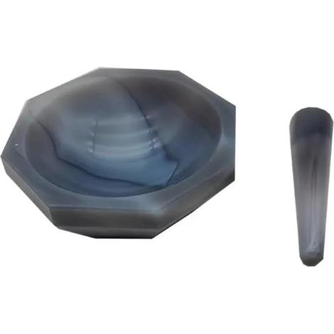 Mortier d'agate naturelle avec tige de broyage, ID 30mm à 130mm, mortier résistant à l'usure de laboratoire avec pilon de broyage d'agate 1 piÚce(4cm) (1/5)