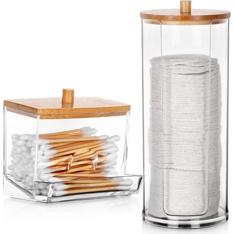 Boîte pour cotons-tiges et disques de coton (2 pièces). (1/5)