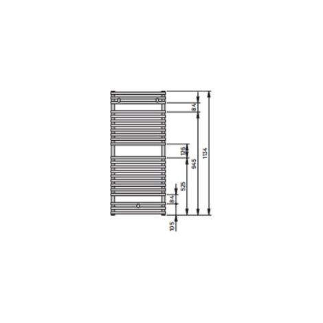 VONO-DION Badheizkörper H 1100 Bl 750 BH 1134x98x750mm weiß