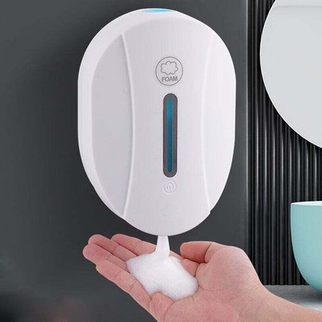 Automatischer Seifenspender von KZQ zur Wandmontage, kein Bohren erforderlich, wasserdicht, Infrarot-Induktion, einstellbare Kapazität für Hotels