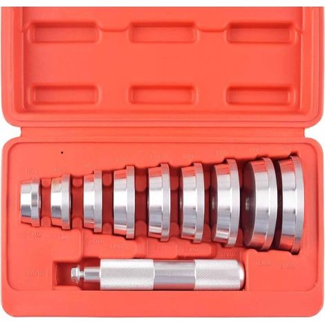 Kit de presse à roulement, Coffret Adaptateurs chasse Roulements Presse 10 pièces pour Le Montage des Roulements et Joint (1/4)