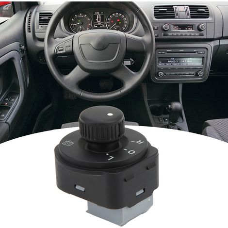 Le bouton de commande du rétroviseur intérieur est compatible avec les modèles Skoda Fabia/Rapid/Roomster (référence 5JB959565). (1/5)